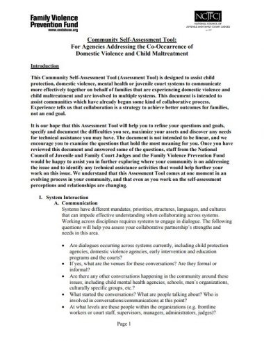 Community Self Assessment Tool Cover Img