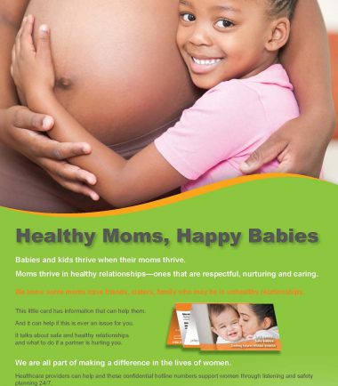 Healthy Moms, Happy Babies Poster - African American Mama