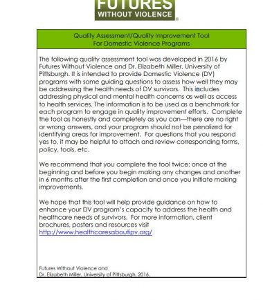 QAQI tool for DV programs Cover Img